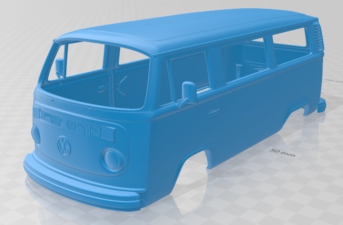 Download STL file Volkswagen Transporter T2 1972 Printable Body Van ...